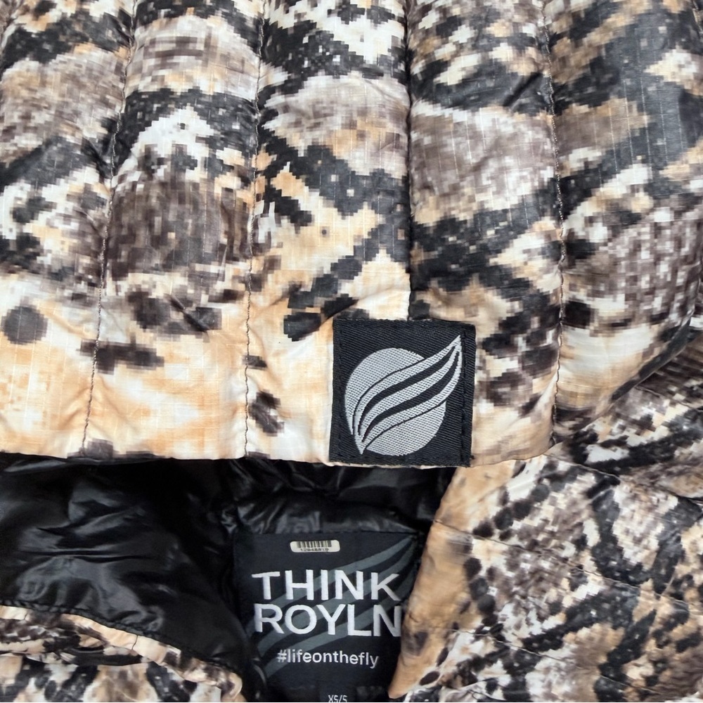 Think Royln Snakeskin Print Quilted Wingman Poncho size XS/S - Picture 5 of 14